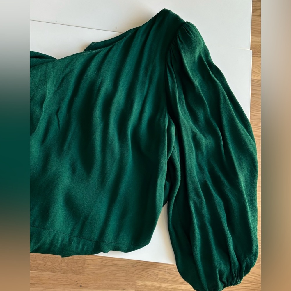 reformation lawrence dress / size 6 / emerald green - Picture 6 of 10